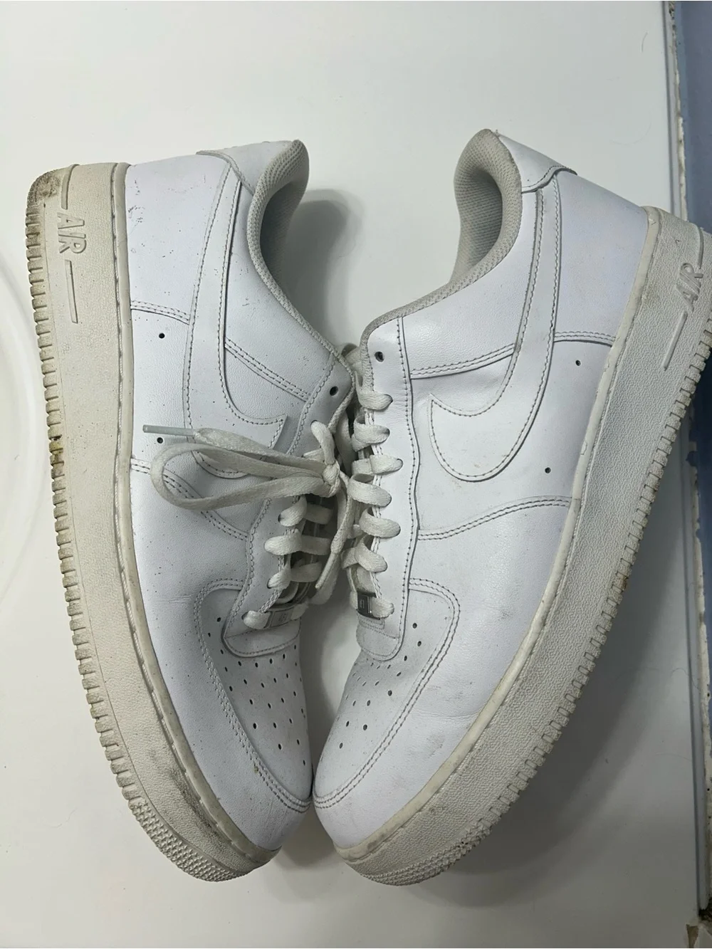 Nike White Leather Low-Top Sneakers